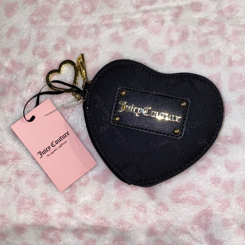 NWT Juicy Couture Coin Purse 💕 Jacquard Black